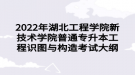 2022年湖北工程學院新技術學院普通專升本工程識圖與構造考試大綱