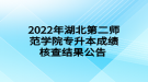 2022年湖北第二師范學(xué)院專(zhuān)升本成績(jī)核查結(jié)果公告 