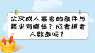 武漢成人高考的條件與要求有哪些？成考報(bào)考人數(shù)多嗎？