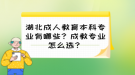 湖北成人教育本科專業(yè)有哪些？成教專業(yè)怎么選？