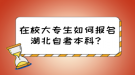 在校大專生如何報名湖北自考本科？