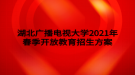 湖北廣播電視大學(xué)2021年春季開放教育招生方案