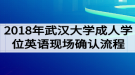 2018年武漢大學(xué)成人學(xué)位英語考試現(xiàn)場確認流程