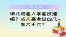 湖北成考入學(xué)考試難嗎？成人高考過的幾率大不大？