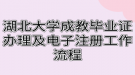 湖北大學成教畢業(yè)證辦理及電子注冊工作流程