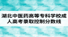 2019年湖北中醫(yī)藥高等?？茖W校成人高考錄取控制分數(shù)線