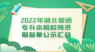 2022年湖北普通專升本院校預(yù)錄取名單公示匯總