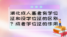 湖北成人高考有學(xué)位證和沒學(xué)位證的區(qū)別？成考學(xué)位證的作用