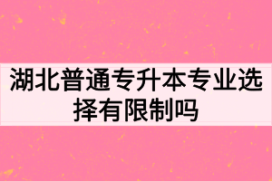 湖北普通專升本專業(yè)選擇有限制嗎？如何高效備考專升本