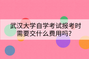 武漢大學(xué)自學(xué)考試報(bào)考時(shí)需要交什么費(fèi)用嗎？