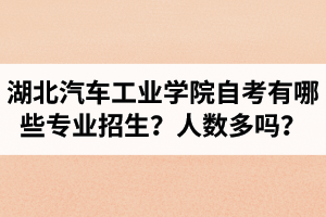 湖北汽車工業(yè)學(xué)院自學(xué)考試有哪些專業(yè)招生？招生人數(shù)多嗎？