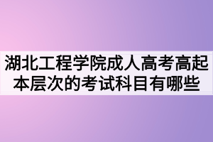 湖北工程學(xué)院成人高考高起本層次的考試科目有哪些？