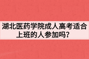 湖北醫(yī)藥學(xué)院成人高考適合上班的人參加嗎？