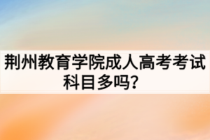 荊州教育學院成人高考考試科目多嗎？