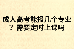 成人高考能報(bào)幾個(gè)專業(yè)？需要定時(shí)上課嗎