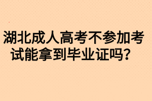 湖北成人高考不參加考試能拿到畢業(yè)證嗎？