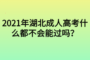 2021年湖北成人高考什么都不會能過嗎？