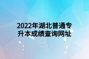 2022年湖北普通專升本成績查詢網(wǎng)址